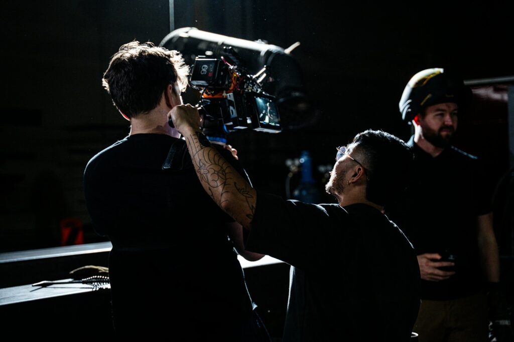 Camera operator working on a film production