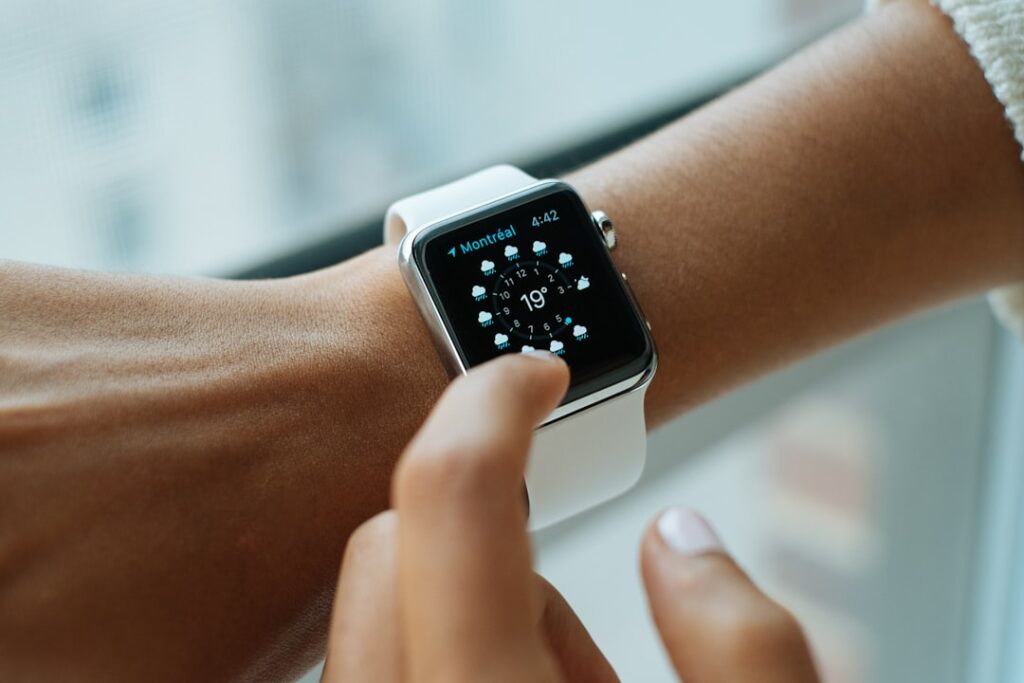 Smartwatch used to track fitness and recovery data
